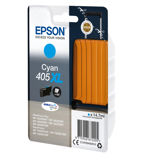 EPSON 405XL DURABRITE ULTRA CARTUCCIA INK-JET CIANO 14.7 ML 1100 PAGINE